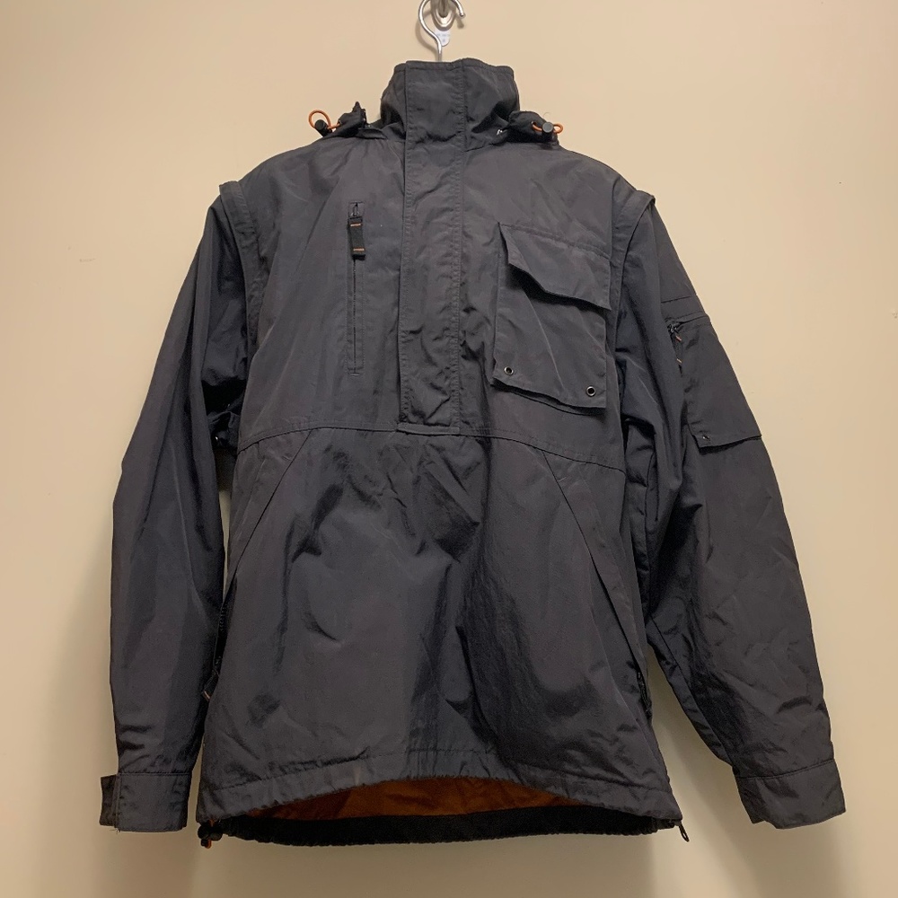 Eddie Bauer Navy Hooded Pullover Jacket